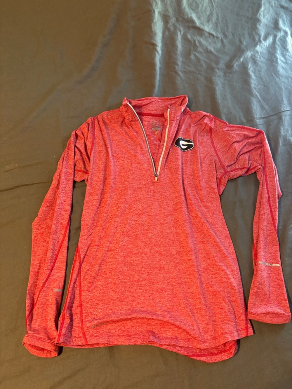 Nike Red Heather Dri-FIT Quarter-Zip Pullover